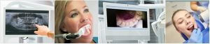 Images showing process of dental evaluation