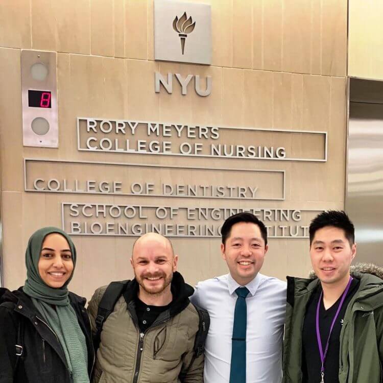 Dr. Nguyen at a dental implant overdentures seminar at NYU for continuing education