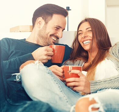 Smiling young couple