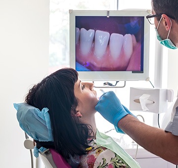 woman at the dentist